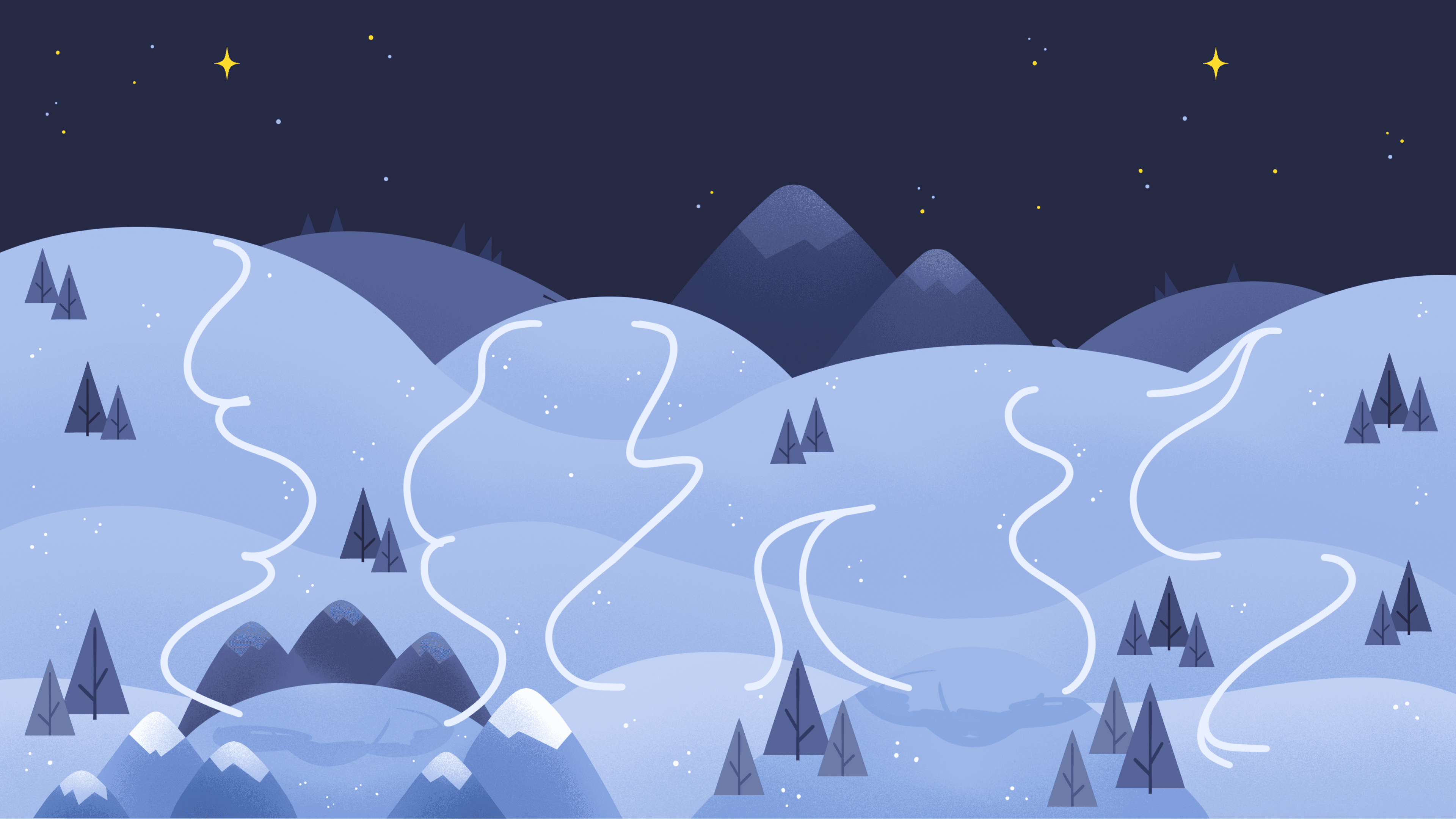 Зимний пейзаж с городами России